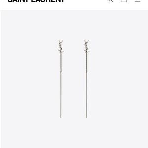 OPYUM YSL THREADER EARRINGS IN METAL
